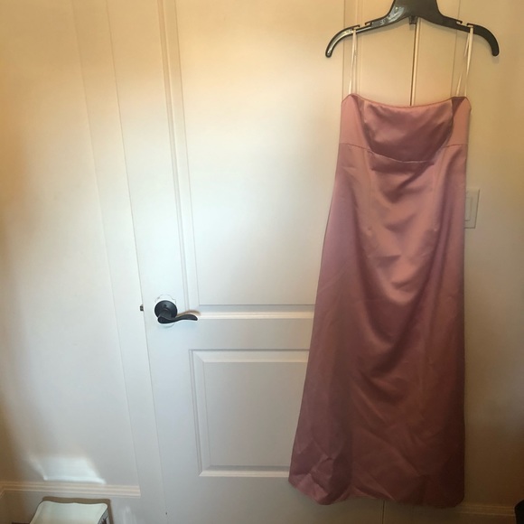 ABS Evening by Allen Schwartz Pink Strapless Gown Size 6 - Picture 1 of 6